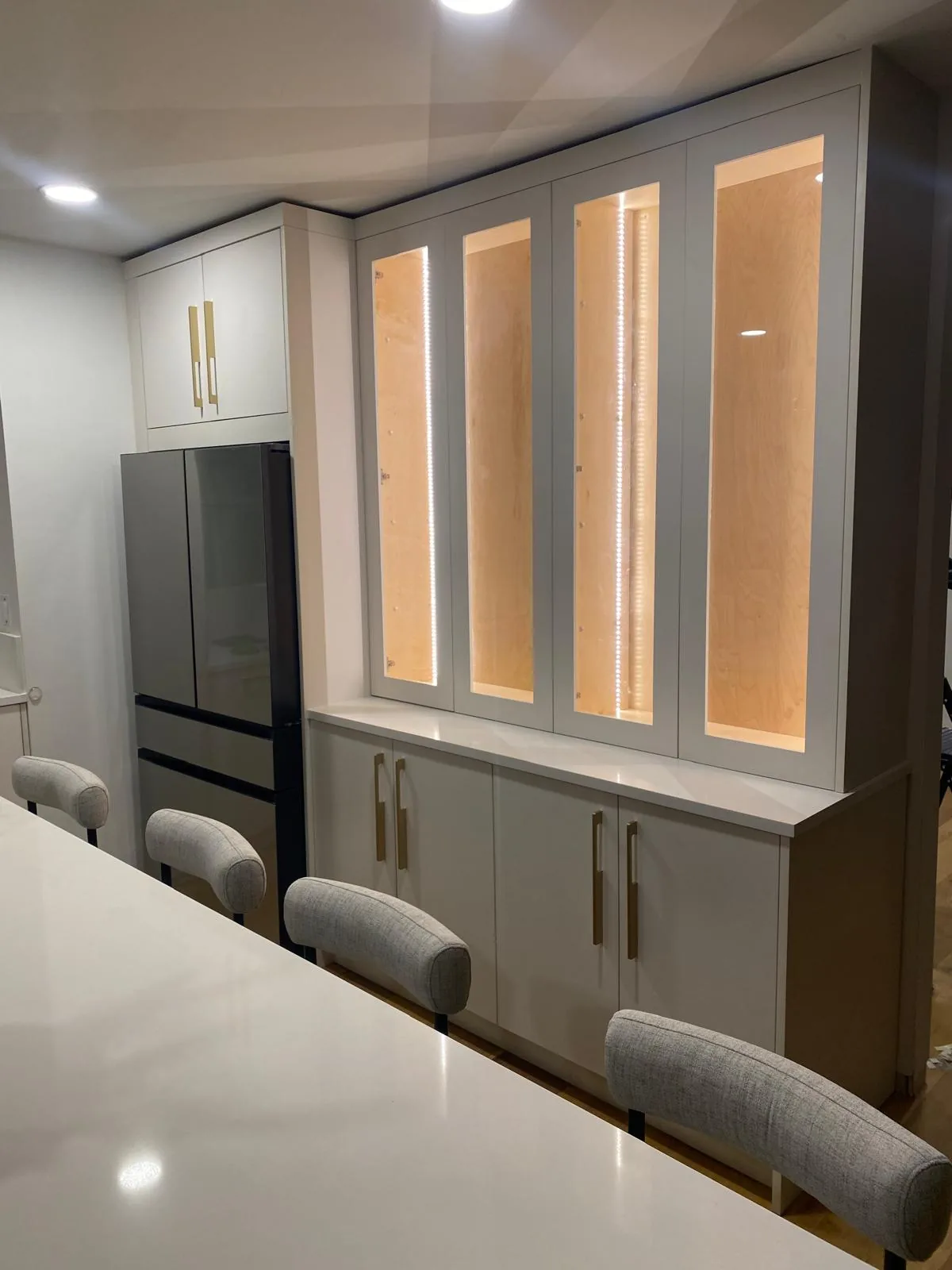 Detailed custom carpentry cabinetry built by Maylin